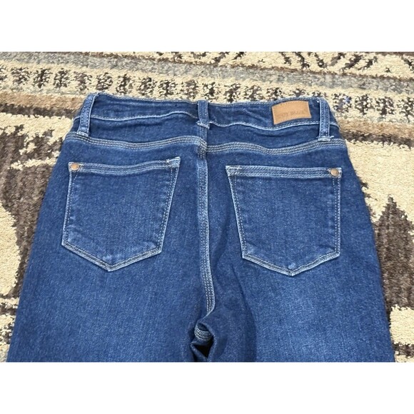 Judy Blue Women's Size 0 / 24 Jeans Cropped Straight Frayed Hem Medium Wash Blue - Picture 4 of 4